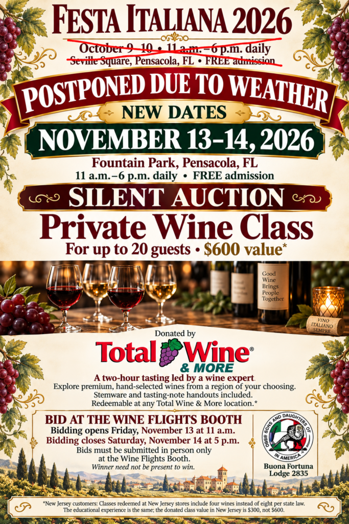 Festa Postponement - Wine